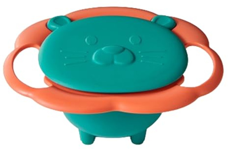 Tazón Antiderrames Para Niños - Tazón Giroscópico Antiderrames Para Niños Pequeños De 19x17x7 Cm | Cuenco Liso Giratorio De 360 grados, Plato Anticaída Para La Hora De Comer Para Niñas Y Ninos, Vaji