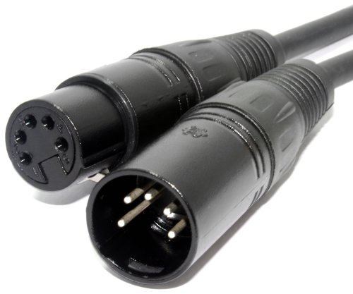kenable PULSE DMX Spiral Shielded Insulated 5 Pin Male to Female Cable 5m [5 metres]