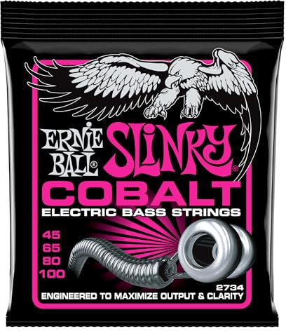 Ernie Ball Super Slinky Cobalt E-Bass-Saiten, Stärke 45–100
