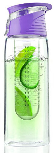 Asobu Flavor It - Infusore per frutta, bottiglia d'acqua 2 Go, colore: Lime