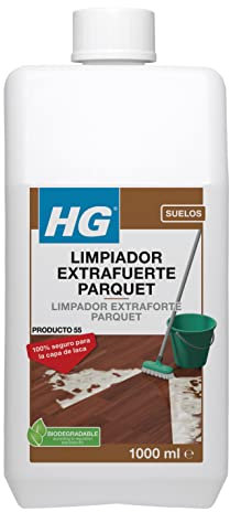 HG Limpiador Potente para Parquet, Fórmula Concentrada para Fregar Suelos de Madera, Elimina la Suciedad y la Grasa - 1 litro (210100130)