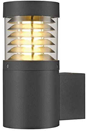 SLV Anthracite Applique F-POL Wall/Éclairage pour Murs, allées, entrées, Spot LED saillie d'extérieur, Lampe de jardin/E27 IP54 20W 231585
