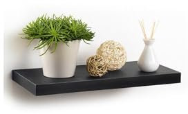 Modul'Home 6RAN791NR Etagère Flottante Panneau/MDF Noir 50 x 22,8 x 3,4 cm
