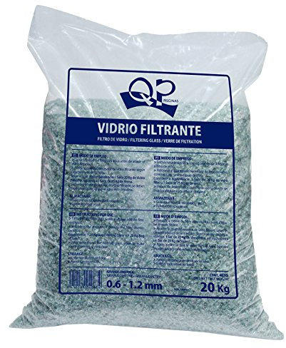 Productos QP Saco de vidrio filtrante para piscinas, 20Kg - QP 500047