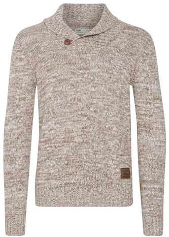 !Solid SDPhil Herren Pullover Strickpullover Grobstrick Pullover mit Schalkragen 100% Baumwolle Regular fit, Größe:S, Farbe:Dune (5409)