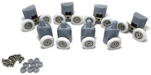 8X 20/22/23/25/27MM BOTTOM SHOWER DOOR SINGLE WHEELS ROLLERS RUNNERS PULLEYS PARTIALITY (Roller diameter 23MM)