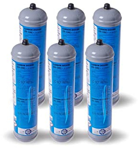 Bombole Co2 600 gr. Usa e Getta per Gasatori Acqua e Refrigeratori | Attacco 11 mm passo 1 mm
