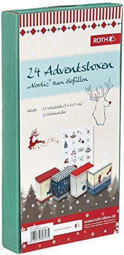 ROTH 24 Adventsboxen Nordic zum Befüllen