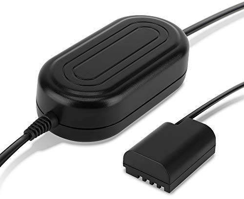 subtel Alimentation + Coupleur DC accumulateur factice Appareil Photo DMW-AC8 + DMW-DCC12 Compatible avec DC Coupler, Accu Dummy ca. 3m Charge Timelapse