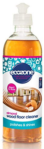 EcoZone Almond Natural Wood Floor Cleaner, Fast Drying Gentle Cleaning Solution for Wooden Flooring, Bleach Free Polish & Shine, Preserves The Colour & Finish, Vegan Friendly & Eco Conscious (500ml)