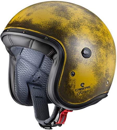 Caberg Herren Jet Freeride Yellow Brushed Motorradhelm, gelb, XS
