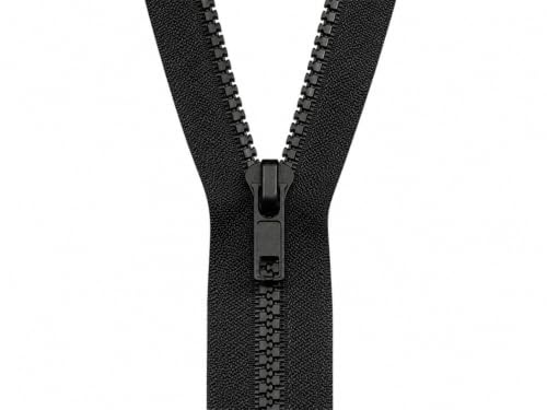 Reißverschluss, schwarz, 85 cm, teilbar, 5 mm, Breite 3 cm, Manteljacke