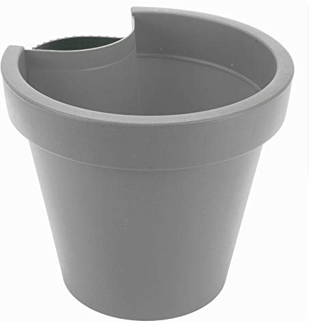 URBNLIVING Adjustable Drain Pipe Flower Pot Planter with Straps in 4 Colours (Grey)