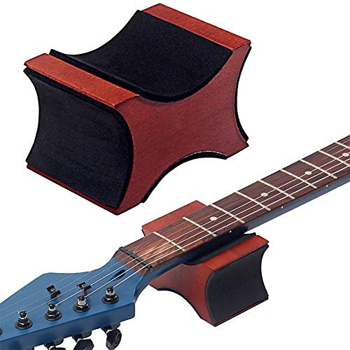 Repose-cou pour guitare électrique, acoustique, basse, instrument à cordes en acajou, support de manche avec deux hauteurs, outil de nettoyage et de réparation