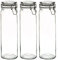 Argon Tableware Verre Jars Spaghetti avec Couvercle Airtight Clip - 2 litres Set - Black Seal - Lot de 6