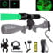 Linterna de Caza Verde de 350 Yardas,Luz de Depredador Verde con Zoom Linterna Táctica LED Antorchas Caza Coyote Varmint con RIel de Interruptor de Presión y Soportes de Alcance,Batería y Cargador