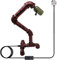DC VOLTAGE Vintage-Stil Schreibtischlampe Kreative Wasserrohr-Tischlampen, Industrielle Steampunk-Retro-Basis E27-Halterung Passende Beleuchtungsvorrichtung (Rustic Red (without Shade))