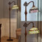 Tiffany Wohnzimmer Stehlampe Vintage Schlafzimmer Stehleuchte Mit Fußschalter Handbuch Rose Glasmalerei Leselampe Retro Bar coffe Standleuchte Ø30cm verstellbar Lampenschirm H 165CM E27 MAX40W …