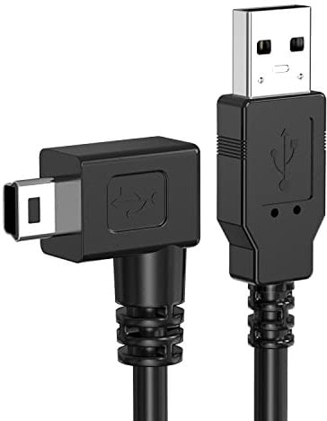 Mellbree USB-Ladegerät für Garmin Navi 2M, rechtwinkliges 5-Pin Mini-Ladekabel für Satellitennavigation im Auto Kompatibel mit Garmin Navi, NAVPAL Navi, OHREX Navi