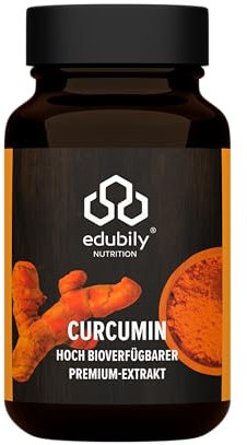 edubily nutrition® Kurkuma Kapseln - Curcurmin aus dem Markenrohstoff Longvida Optimized Curcumin® - Optimale Aufnahme im Körper - Laborgeprüft - Vegan - 60 Kapseln