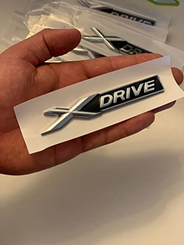CARCESORIOS & RECAMBIOS IgorM88 Emblema Del Maletero xdrive, Old XDRIVE X1 X3 X4 X5 X6 X7, Aluminium, Silber, Universal, Auto, LKW, SUV, Chrom, Side, Vehicle Emblem
