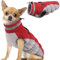 Hjumarayan Hundemantel für Kleine Mittelgroße Grosse Hunde, Hundemantel Winter Warme Hundejacke Wintermantel Hund Wasserdicht Hunde Mantel Gefüttert, Chihuahua Kleidung Winter (Rot XS)