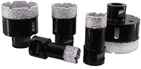 KURSTOL Brocas Diamante Porcelanico Kit - 20/25/35/50/68mm Sierra de Perforación con Roscas M14 - para Azulejo de Porcelana Cerámica Mármol Granito