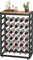 Dripex 30 Bottles Wine Rack Free Standing Floor, 6-Tier Display Wine Storage Shelves with Wooden Table Top, Sturdy Metal Bottle Holder for Kitchen Bar Pantry (L59x W30x H88cm)