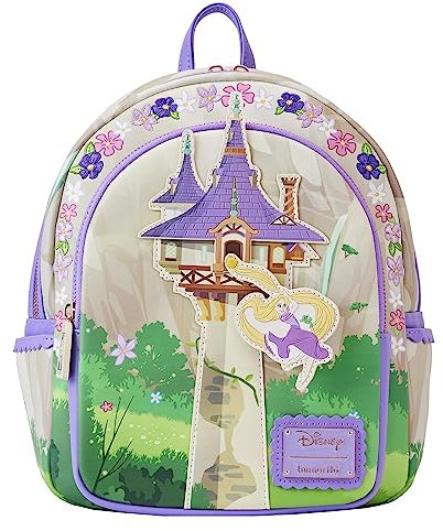 Loungefly Mini Backpack Tangled Rapunzel Swinging From Tower Nue offiziell Grün One Size, Einheitsgröße, (LOUWDBK3224)
