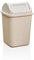 IOIUSKKU Poubelle à Couvercle basculant en Plastique | Poubelle Domestique, Poubelle Grande capacité, Panier à ordures de Cuisine, Corbeille à Papier, Poubelle, Kaki