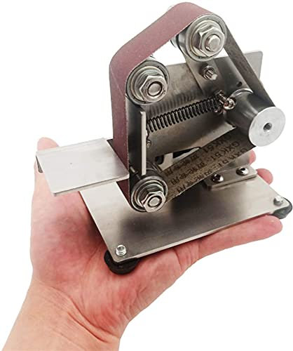 JORAsa Levigatrice compatta, lucidatrice Multifunzionale, Regolazione a 7 velocità, avanti e Indietro, banco da Lavoro Regolabile per levigare Legno, plastica e Punte da Trapano, levigatrici a Nastro