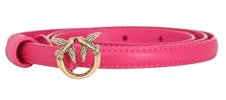 Pinko Love Berry H1 Belt Vitello Seta Cintura, N17Q_Pink Antique Gold, L Donna