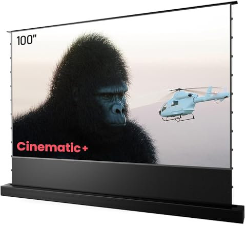 AWOL VISION Schermo elettrico per videoproiettore a distanza ultra corta in home theater o per proiezioni buisness (100'')