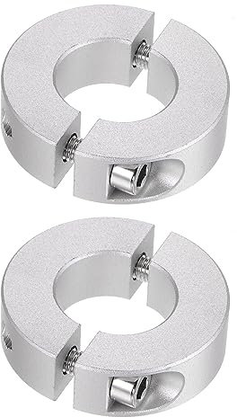 QUARKZMAN 2pcs Bague de Réglage Bague Arrêt d'axe Butée Double Divise pour 20 mm Arbre Collier Vis pince, 40mm OD, 12mm Largeur, Bouchon Position Maintien Calage Poulie Machine Outil