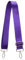 Allzedream - Tracolla larga di ricambio per borsa a tracolla regolabile, Viola scuro, argento Hardware, Medium, Tinta unita