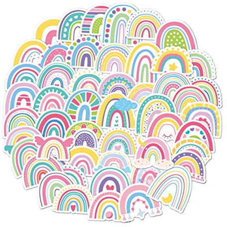 OSALADI 300 Stk Regenbogenaufkleber Für Kinder Wasserflaschen Für Kinder Lgbtq-aufkleber Laptop-aufkleber Regenbogen-aufkleber Vinyl-aufkleber Regenbogenbrücke Notizbuch Pvc Selbstklebend