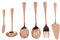 arlote 6-Piece Serving Flatware Silverware Set, Serving Utensil Set,Include Cake Server, Slotted Serving Spoon Rose Gold
