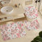 U-Förmiger Teppich Blumen Rosa Beeren Rosa Rosa Wc Vorleger Set 3 Teilig Atmungsaktivem Badezimmer Vorleger 3-Teiliges Waschbar Für Schlafzimmer Dusche