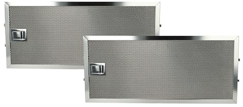 vhbw 2x Metal Grease Filter Replacement for Miele 8165760, 4002515616383 for Extractor Fan - 17.0 x 38.5 x 0.9cm stainless steel
