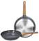Tognana T-Care, Set 2 padelle 24/28 cm, alluminio grigio scuro