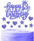 Nachtfall Geburtstag Kuchen Cupcake Toppers, Glitter Kuchen Toppers, Royal Blue Happy 13th Geburtstag Kuchen Toppers, Kuchen Cupcake Topper für Mädchen Jungen 13th Geburtstag Kuchen Dekorationen