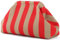 Damenmode Häkeln Farbblock Knödel Clutch Rüschen Wolke Brieftasche Clutch Geldbörsen Handtasche Einkaufstaschen für den Sommer