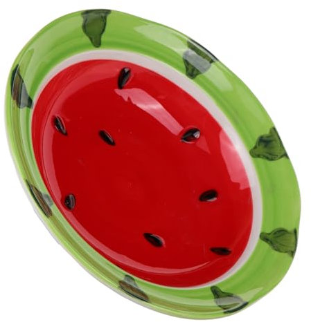 Warmhm Cuenco De Cerámica Para Sandía Cuenco Con Tema De Sandía Frutero De Verano Vajilla Plato Bandeja Suministros Para Fiestas De Sandía Para Pasta Arroz Sopa Y Ensalada
