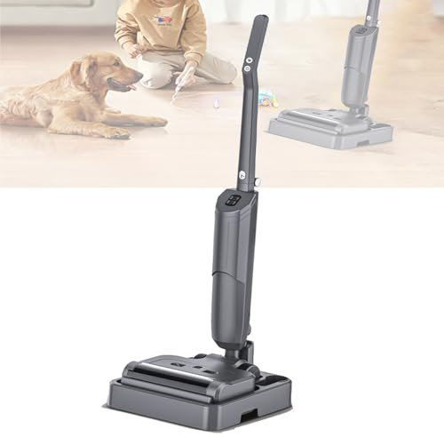 Lavapavimenti,Macchina Aspirante E Lavapavimenti Tutto in Uno,Serbatoio Acqua Da 560 Ml,Contenitore per Polvere Da 760 Ml,Durata Batteria 60 Minuti,2000 Mah,Adatta per Pavimenti E Tappeti