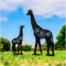 EZTZEN Giraffe für den Außenbereich, 43,9 cm, Giraffe, Geschenke für Männer/Vater/Frauen, Metall-Giraffen-Silhouette, Gartendekoration für draußen, Hofkunst, Wälder, Hof-Display, Rasendekorationen