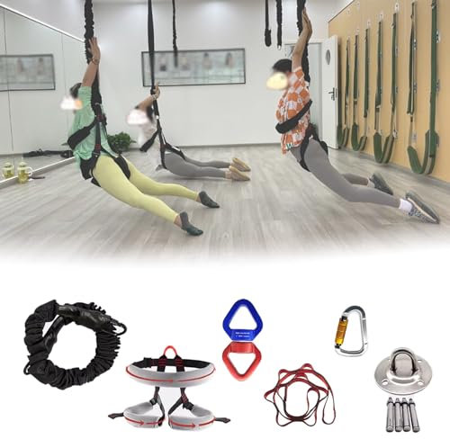 Schweres Bungee-Widerstandsband Kit Hängendes Trainingsband für Gymnastik, Tanzen, Fitness – 65 75 85 100 kg schweres Yoga-Bungee-Seil – Bungee-Widerstandsband-Set für dicke Menschen für Abnehmen – Bl