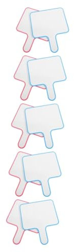 VILLCASE 10 Stück Hand Whiteboard Weiße Tafel Tragbar Leeres Whiteboard Doppelseitiges Paddel Trocken Abwischbare Paddel Tafel Zum Abstimmen Praktisches Schreibtafel Paddel Zum