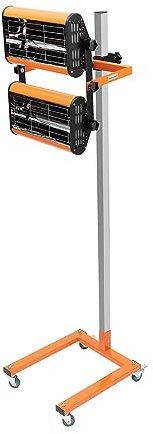 Akuoyiexemye 2×1000W Infrarot-Lacktrockner mit Halterung (10-178cm), 220V Kurzwellig Auto Farbtrockner Aushärtungslampe für Autolack Blechlackierung Teiltrocknung von Möbeln