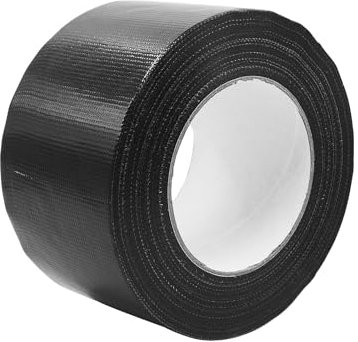 Uotyle Wide Black Duct Tape, 75mm x 50m, 3” Waterproof Strong Adhesive Gaffer Tape for Patching, Sealing, Securing Cables and Labelling, Heavy Duty Tape, One Roll