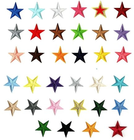 LiJuanWang Mini Aufbügeln Patches Sticker,34 Stück Patches zum Aufbügeln,Flicken zum Aufbügeln,Patches Klett,Aufnäher zum Aufbügeln,Bestickte Aufnäher,für Hut, Jeans,Jacken Rucksäcke,DIY-Zubehör